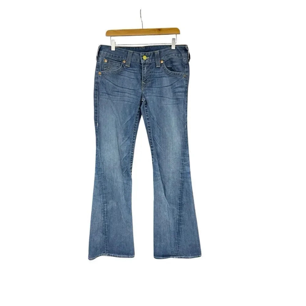 Vintage Y2K Becca Twist Seam Womens Bootcut Jeans Low Mid Rise Size 32